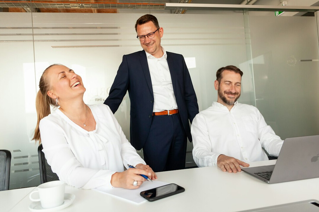 diverse employees smiling